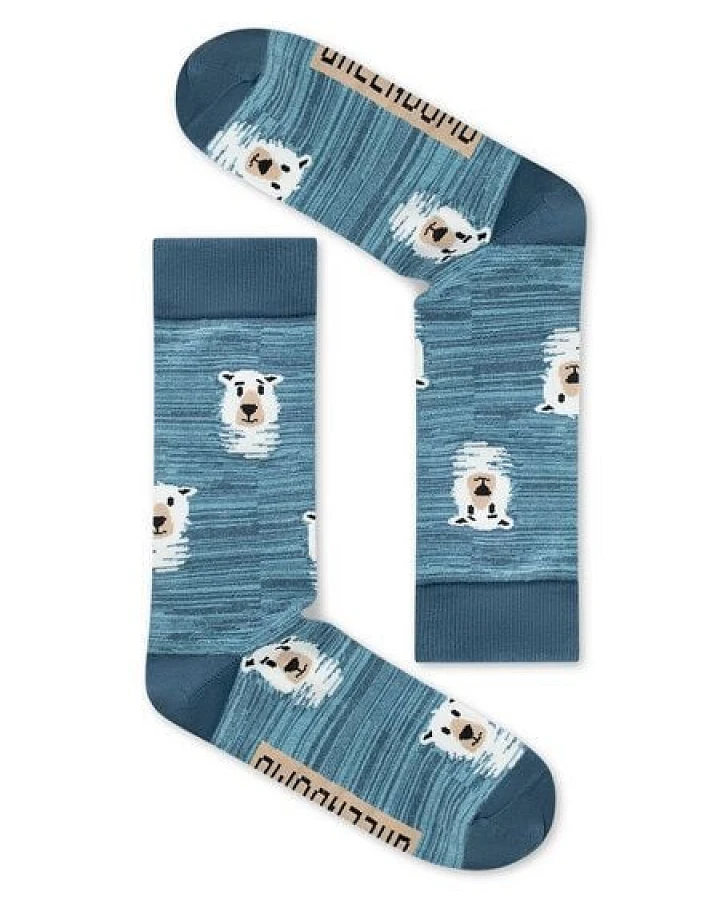 GREENBOMB Icebear Hunt 2 Socks - Lässige Socken aus Bio-Baumwoll Mix / hochwertiger Print / Fair & Vegan