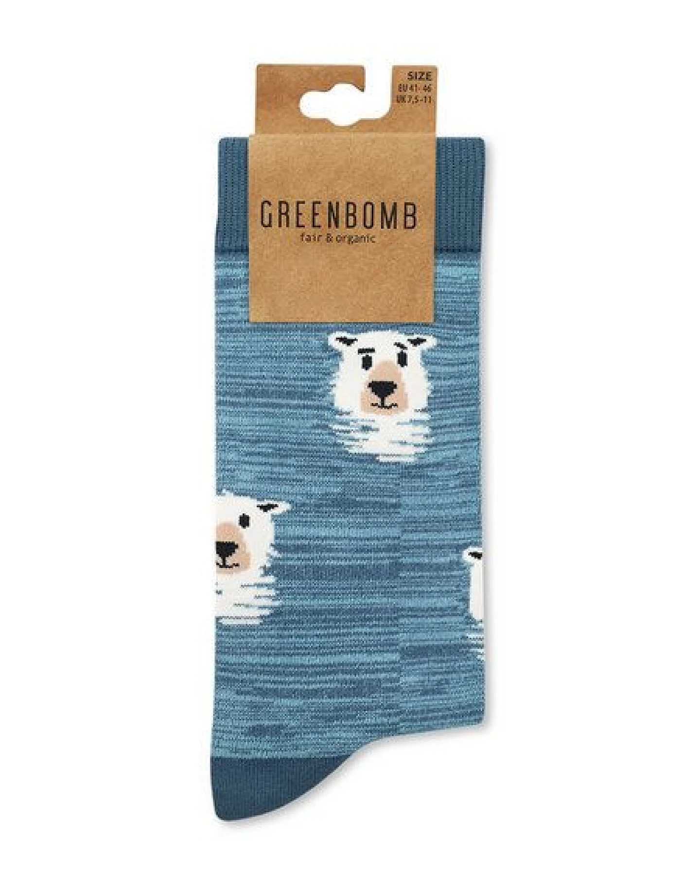 GREENBOMB Icebear Hunt 2 Socks - Lässige Socken aus Bio-Baumwoll Mix / hochwertiger Print / Fair & Vegan – Ansicht 2