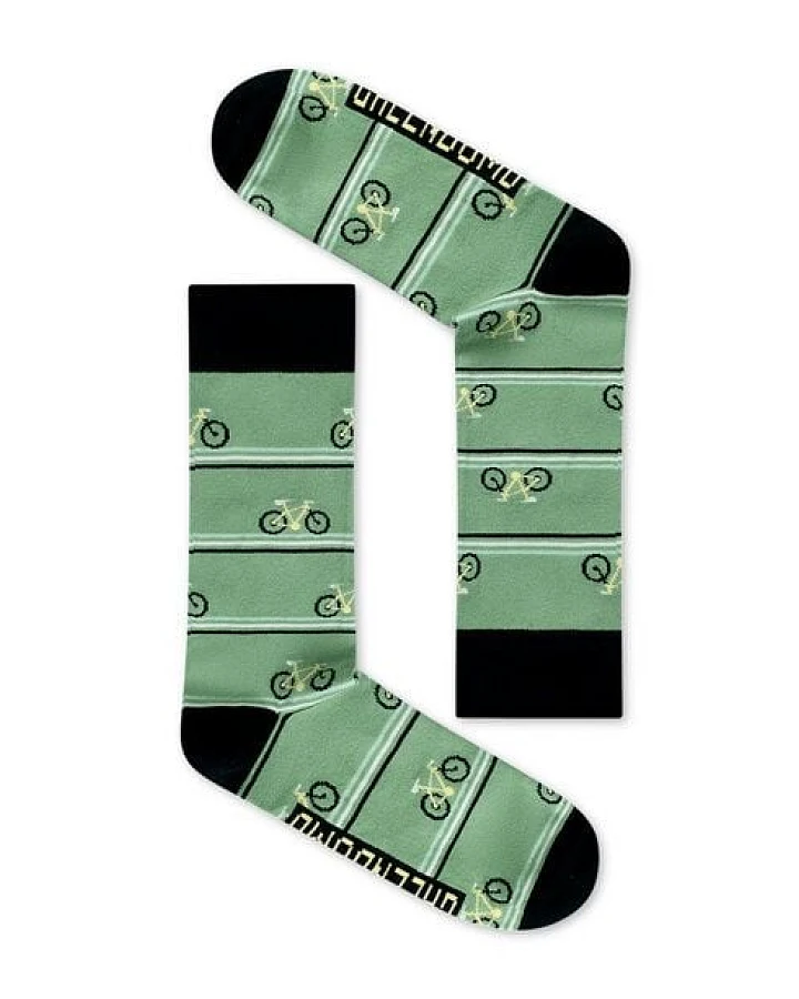 GREENBOMB Bike Triple Stripes Socks - Lässige Socken aus Bio-Baumwoll Mix / hochwertiger Print / Fair & Vegan