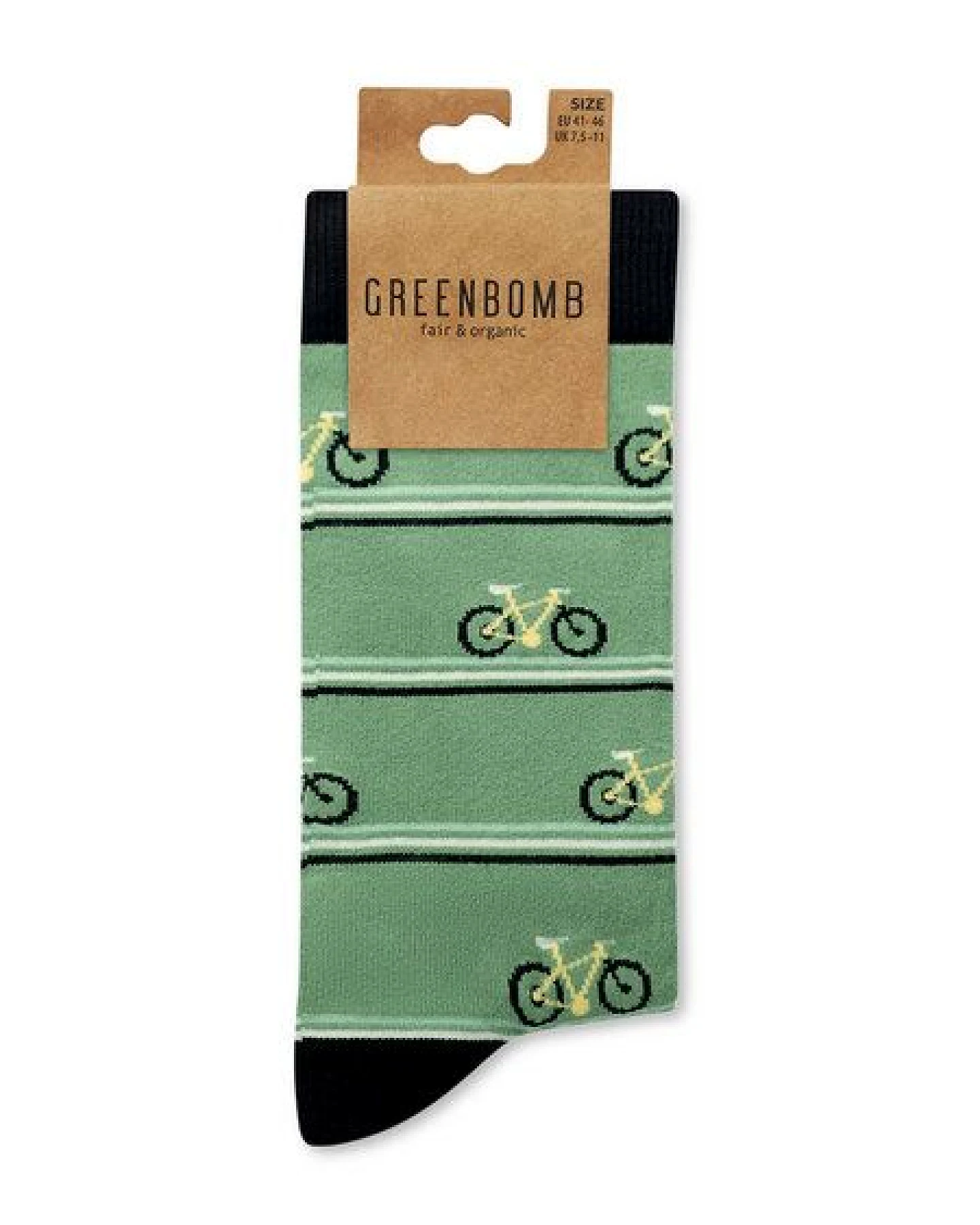 GREENBOMB Bike Triple Stripes Socks - Lässige Socken aus Bio-Baumwoll Mix / hochwertiger Print / Fair & Vegan – Ansicht 2