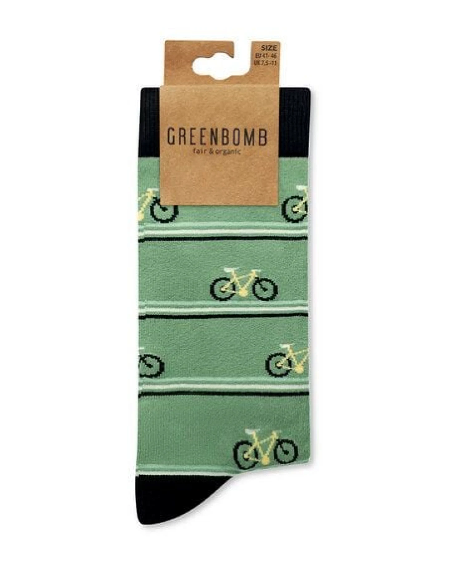 GREENBOMB Bike Triple Stripes Socks - Lässige Socken aus Bio-Baumwoll Mix / hochwertiger Print / Fair & Vegan – Ansicht 4