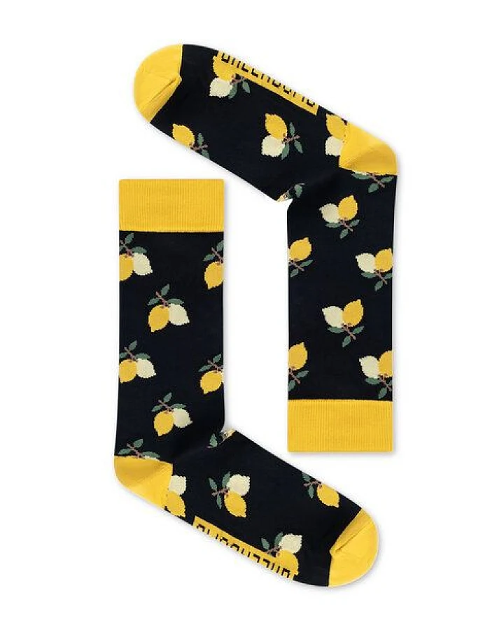 GREENBOMB Lemons Socks - Lässige Socken aus Bio-Baumwoll Mix / hochwertiger Print / Fair & Vegan