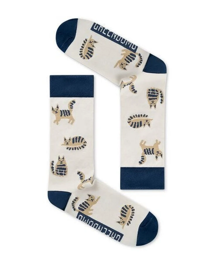 GREENBOMB Cats Socks - Lässige Socken aus Bio-Baumwoll Mix / hochwertiger Print / Fair & Vegan