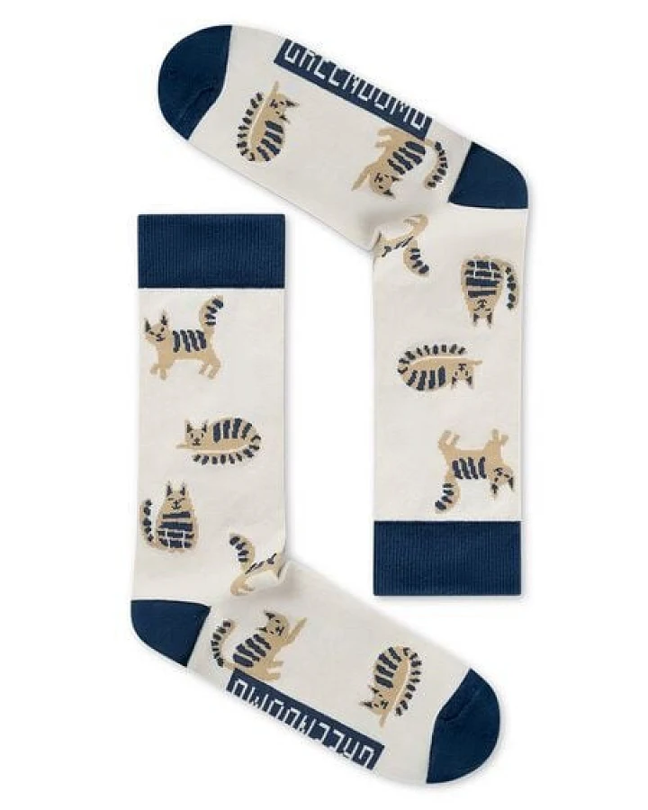 GREENBOMB Cats Socks - Lässige Socken aus Bio-Baumwoll Mix / hochwertiger Print / Fair & Vegan