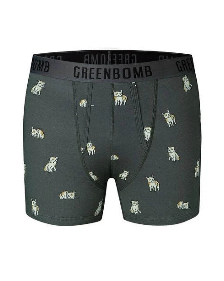 GREENBOMB Frenchi Trunk - Figurbetonte Trunk aus Bio-Baumwoll Mix / hochwertiger Print / GOTS / Fair & Vegan