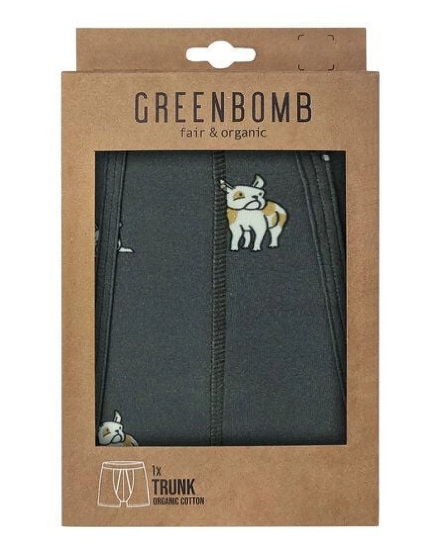 GREENBOMB Frenchi Trunk - Figurbetonte Trunk aus Bio-Baumwoll Mix / hochwertiger Print / GOTS / Fair & Vegan – Ansicht 3