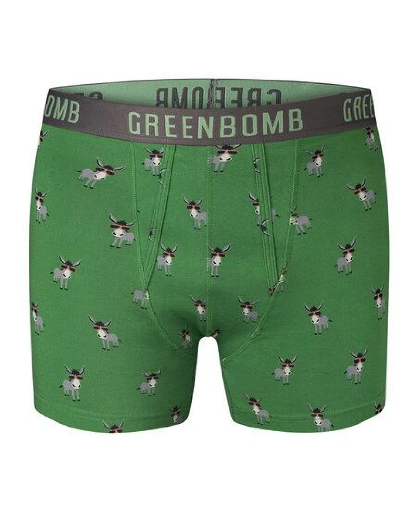 GREENBOMB Funky Donkey Trunk - Figurbetonte Trunk aus Bio-Baumwoll Mix / hochwertiger Print / GOTS / Fair & Vegan – Ansicht 3
