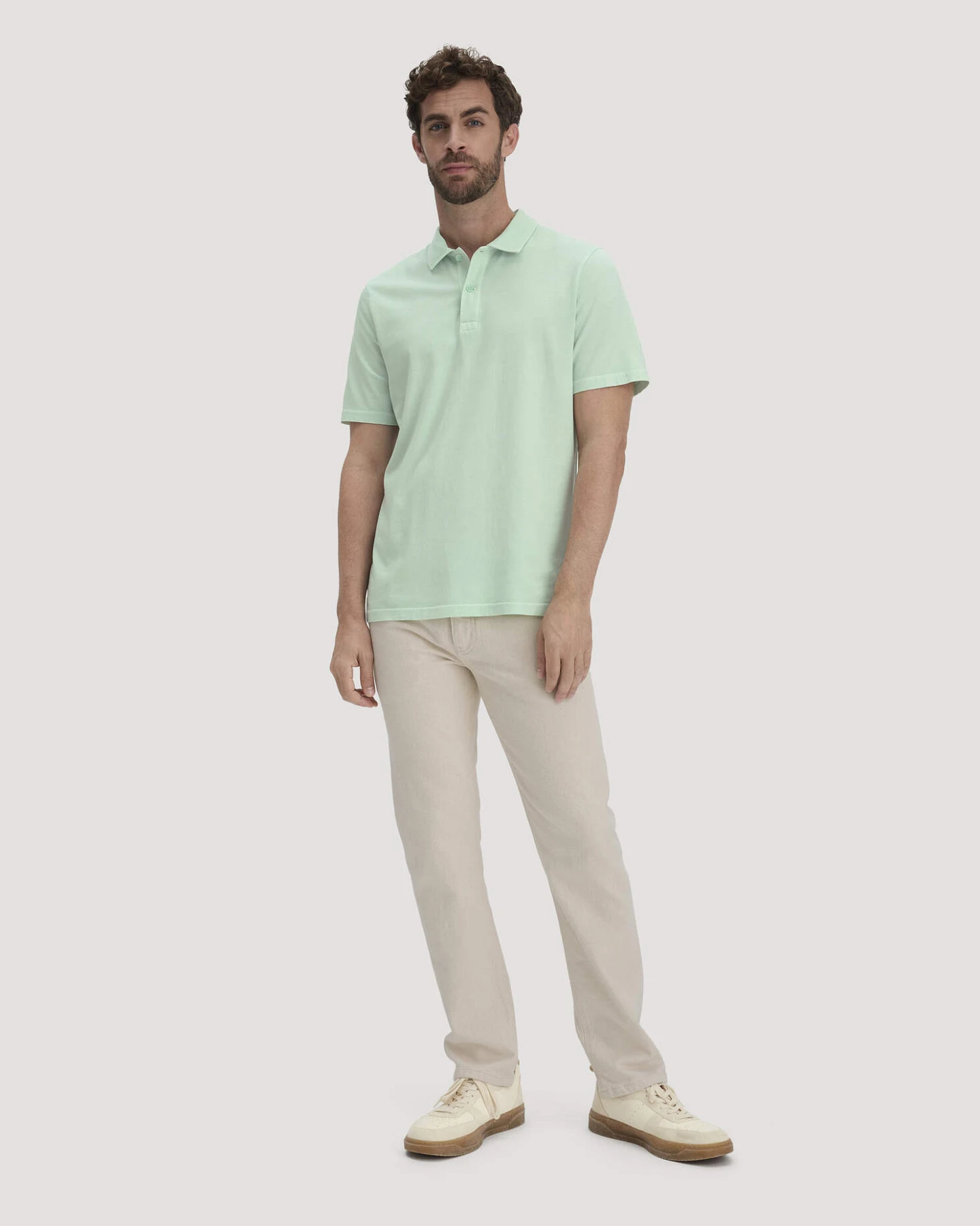 hessnatur Herren Jersey Polo Regular aus Bio-Baumwolle - grün - Größe 54 – Ansicht 2