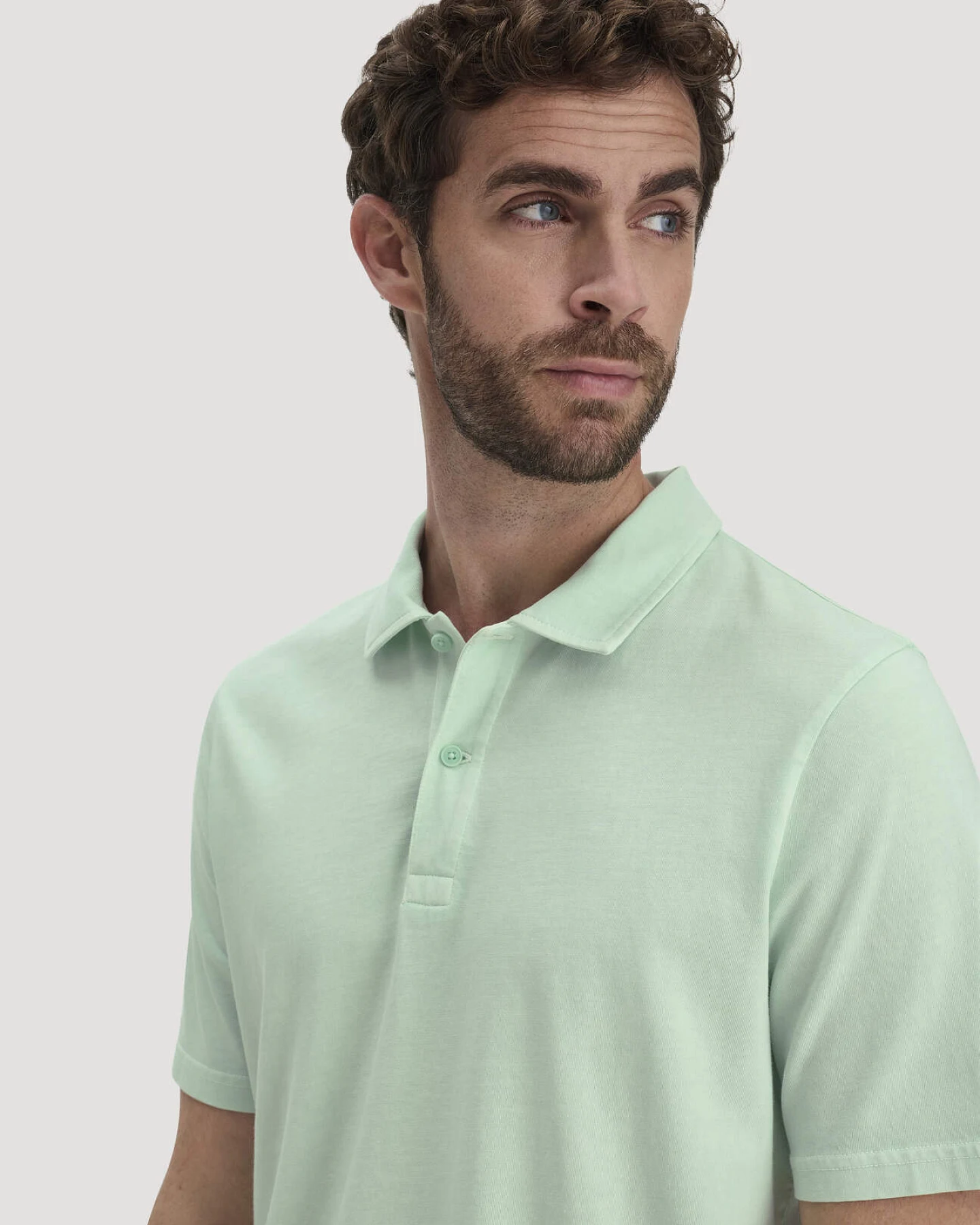hessnatur Herren Jersey Polo Regular aus Bio-Baumwolle - grün - Größe 54 – Ansicht 4