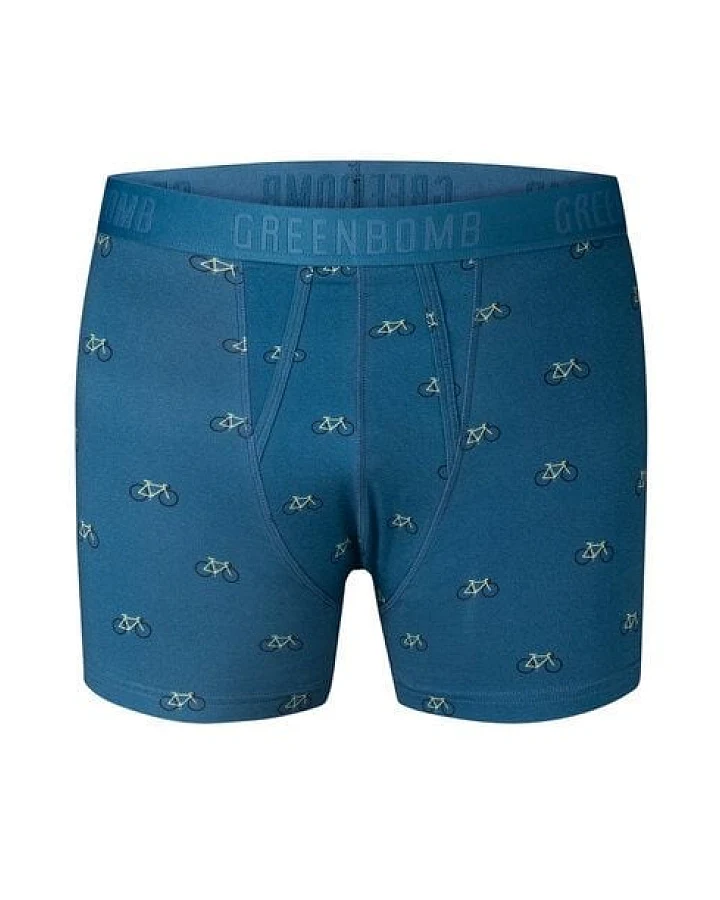 GREENBOMB Bike Vintage Small 2 Trunk - Figurbetonte Trunk aus Bio-Baumwoll Mix / hochwertiger Print / GOTS / Fair & Vegan