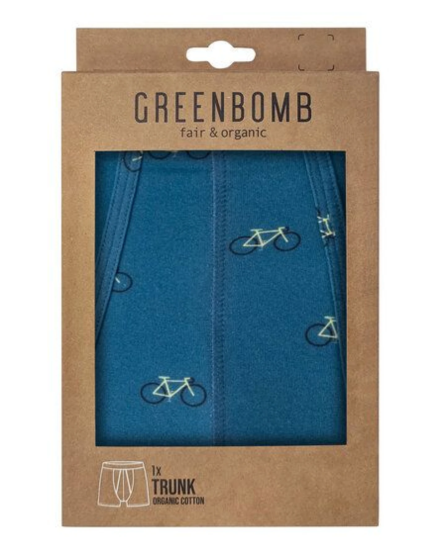 GREENBOMB Bike Vintage Small 2 Trunk - Figurbetonte Trunk aus Bio-Baumwoll Mix / hochwertiger Print / GOTS / Fair & Vegan – Ansicht 4