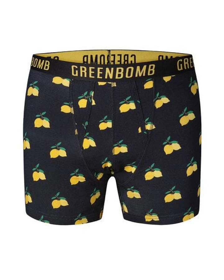 GREENBOMB Lemons Trunk - Figurbetonte Trunk aus Bio-Baumwoll Mix / hochwertiger Print / GOTS / Fair & Vegan