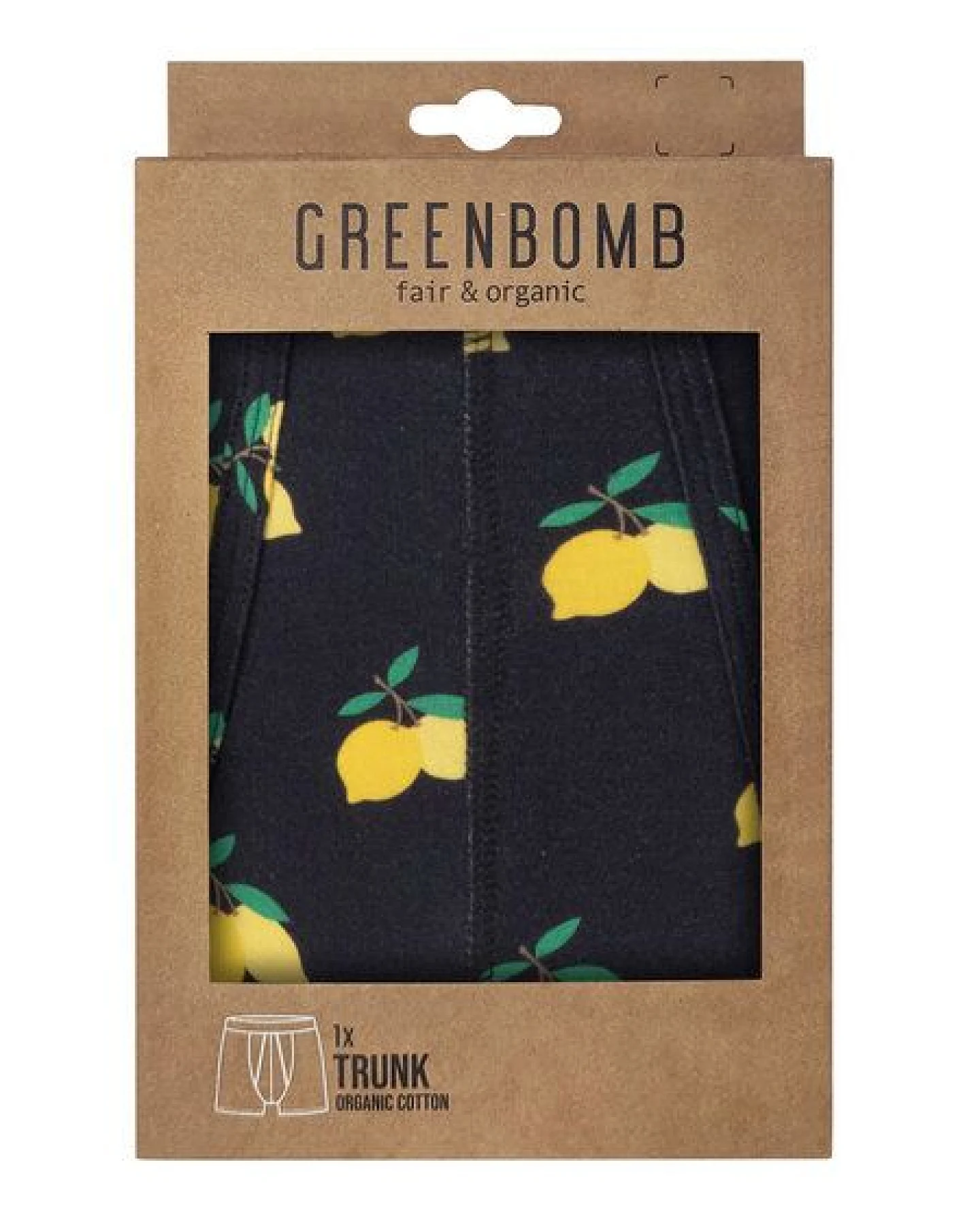 GREENBOMB Lemons Trunk - Figurbetonte Trunk aus Bio-Baumwoll Mix / hochwertiger Print / GOTS / Fair & Vegan – Ansicht 2