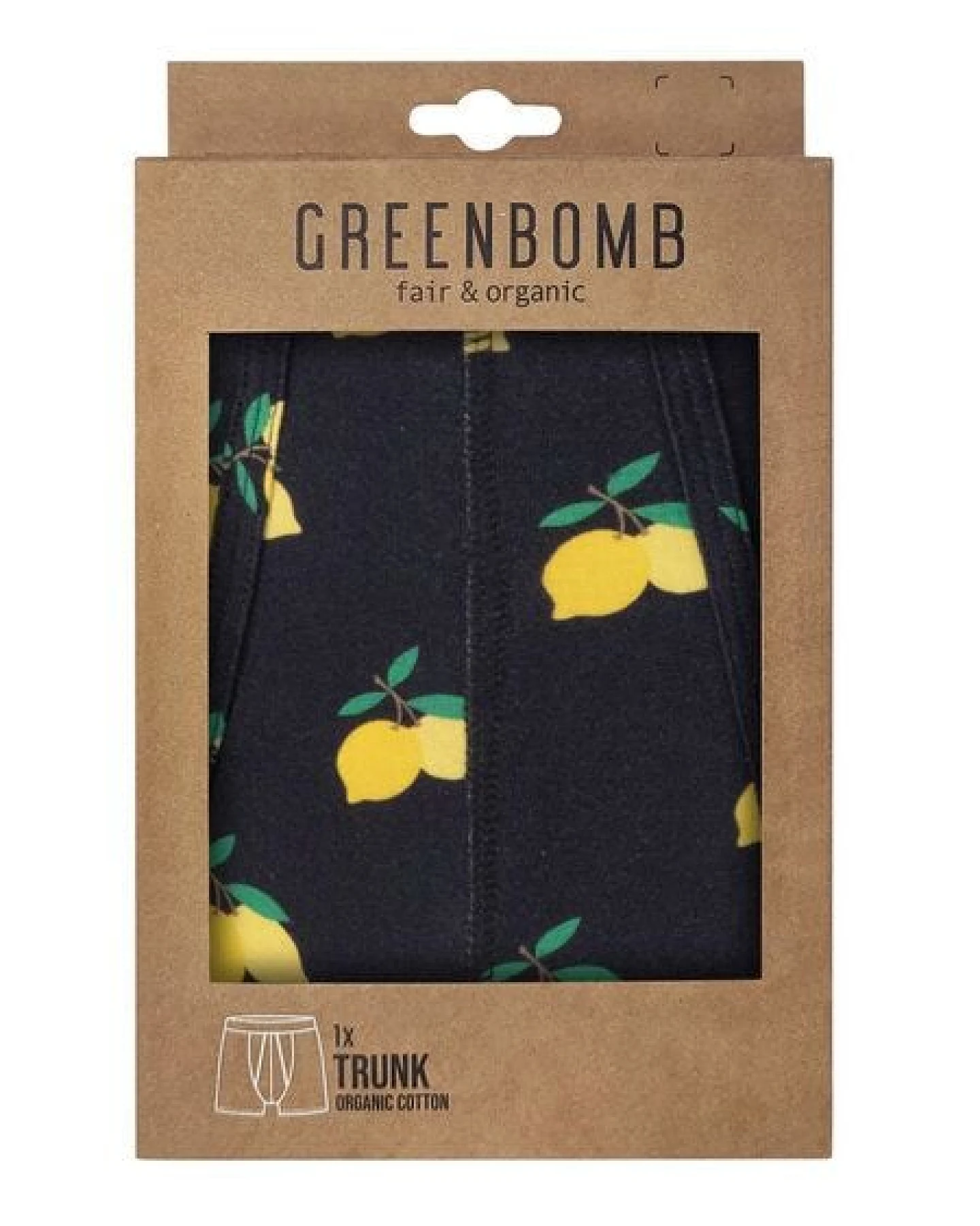 GREENBOMB Lemons Trunk - Figurbetonte Trunk aus Bio-Baumwoll Mix / hochwertiger Print / GOTS / Fair & Vegan – Ansicht 4