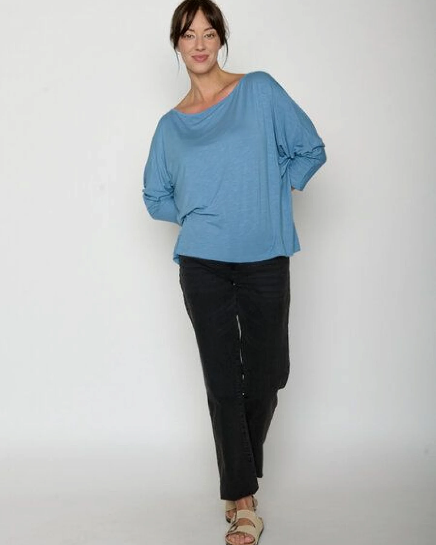 GREENBOMB Basic Simper - Gemütliches Longsleeve aus Viskose (LENZING ECOVERO) Mix / Fair & Vegan – Ansicht 3