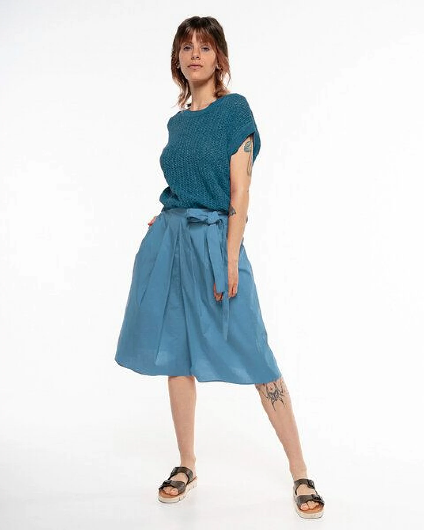 Alma & Lovis Pullunder im lockeren Strick aus Organic Cotton – Ansicht 2