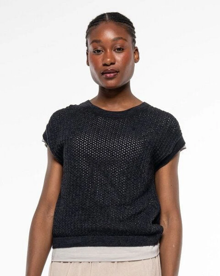 Alma & Lovis Pullunder im lockeren Strick aus Organic Cotton