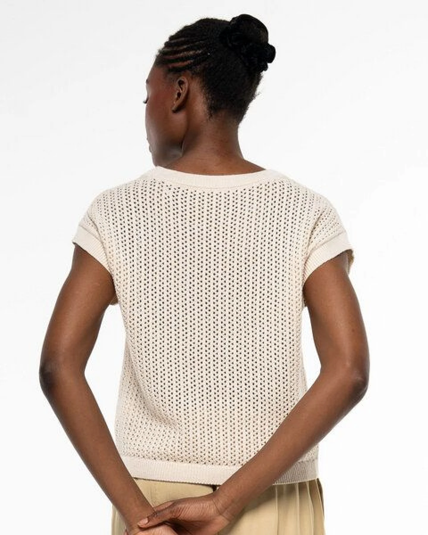 Alma & Lovis Pullunder im lockeren Strick aus Organic Cotton – Ansicht 3