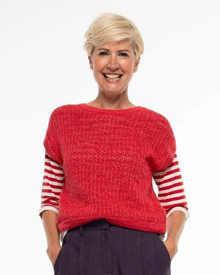 Alma & Lovis Pullunder im lockeren Strick aus Organic Cotton