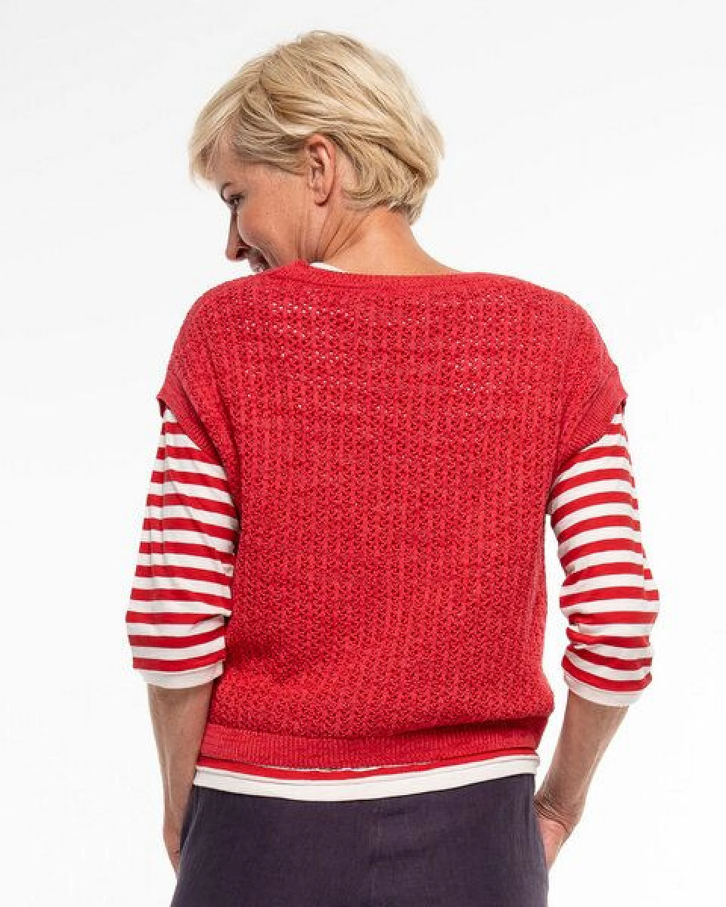 Alma & Lovis Pullunder im lockeren Strick aus Organic Cotton – Ansicht 3