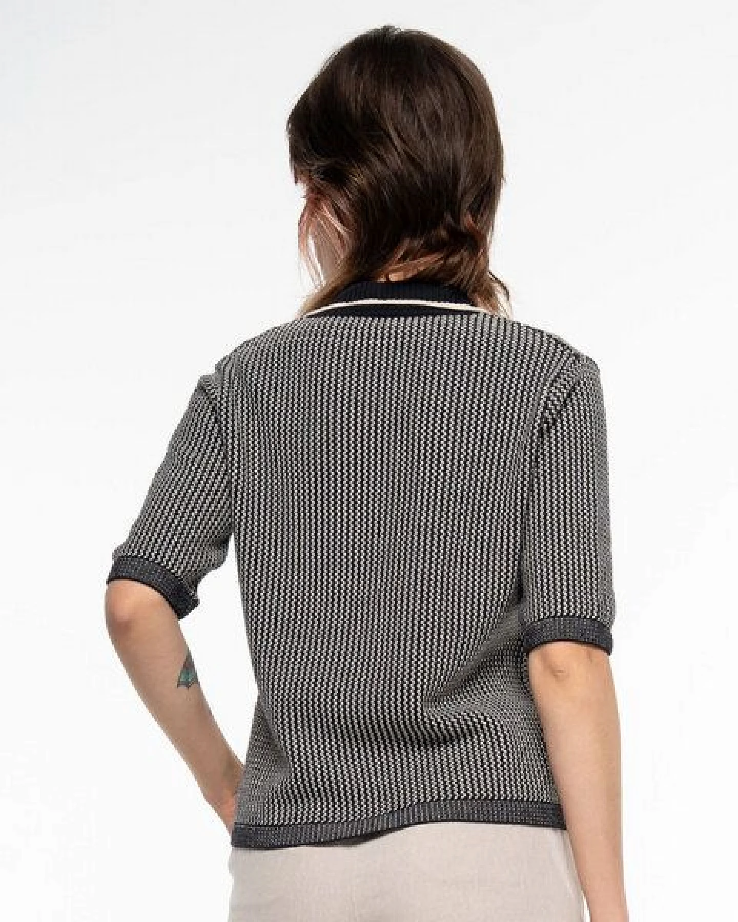 Alma & Lovis Edles Strick-Poloshirt aus Organic Cotton – Ansicht 4