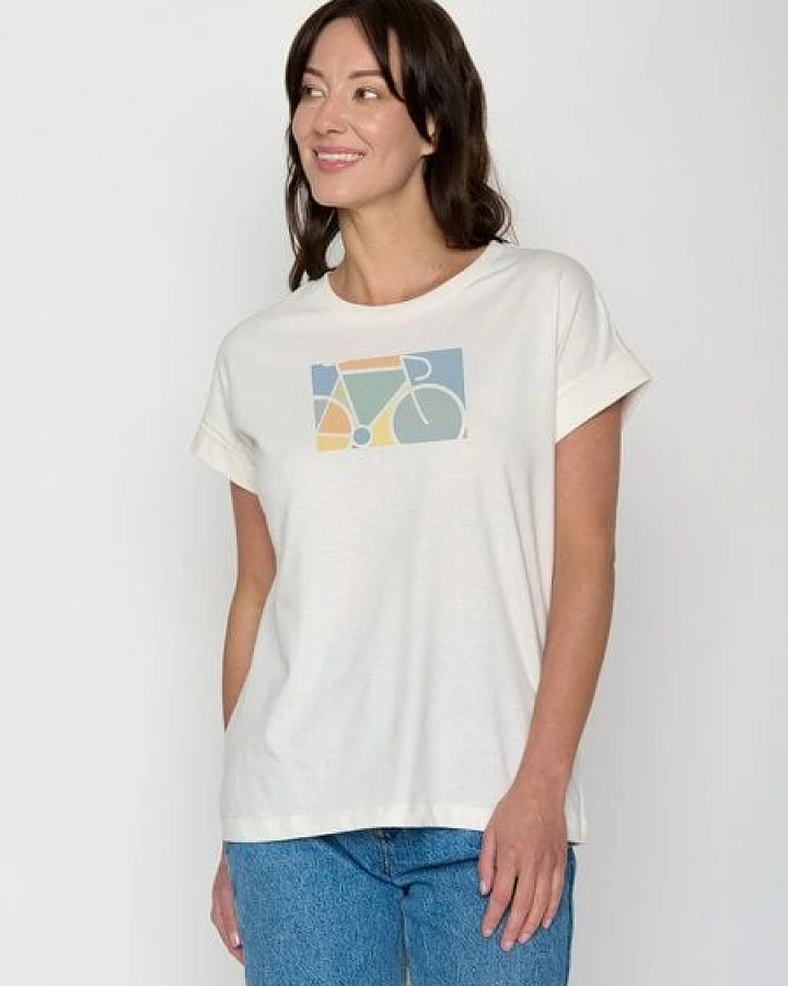 GREENBOMB Bike Window Loony - Sportliches T-Shirt aus Bio-Baumwolle mit Rollup Sleeve / hochwertiger Print / GOTS / Fair & Vegan