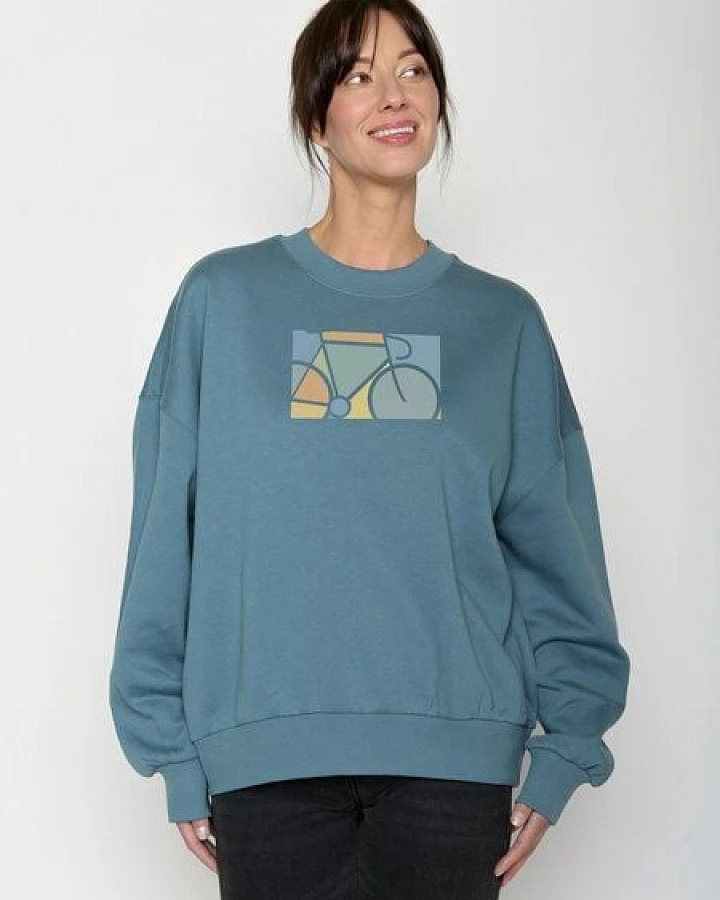 GREENBOMB Bike Window Core - Lässiges Sweatshirt aus Bio-Baumwolle / hochwertiger Print / GOTS / Fair & Vegan