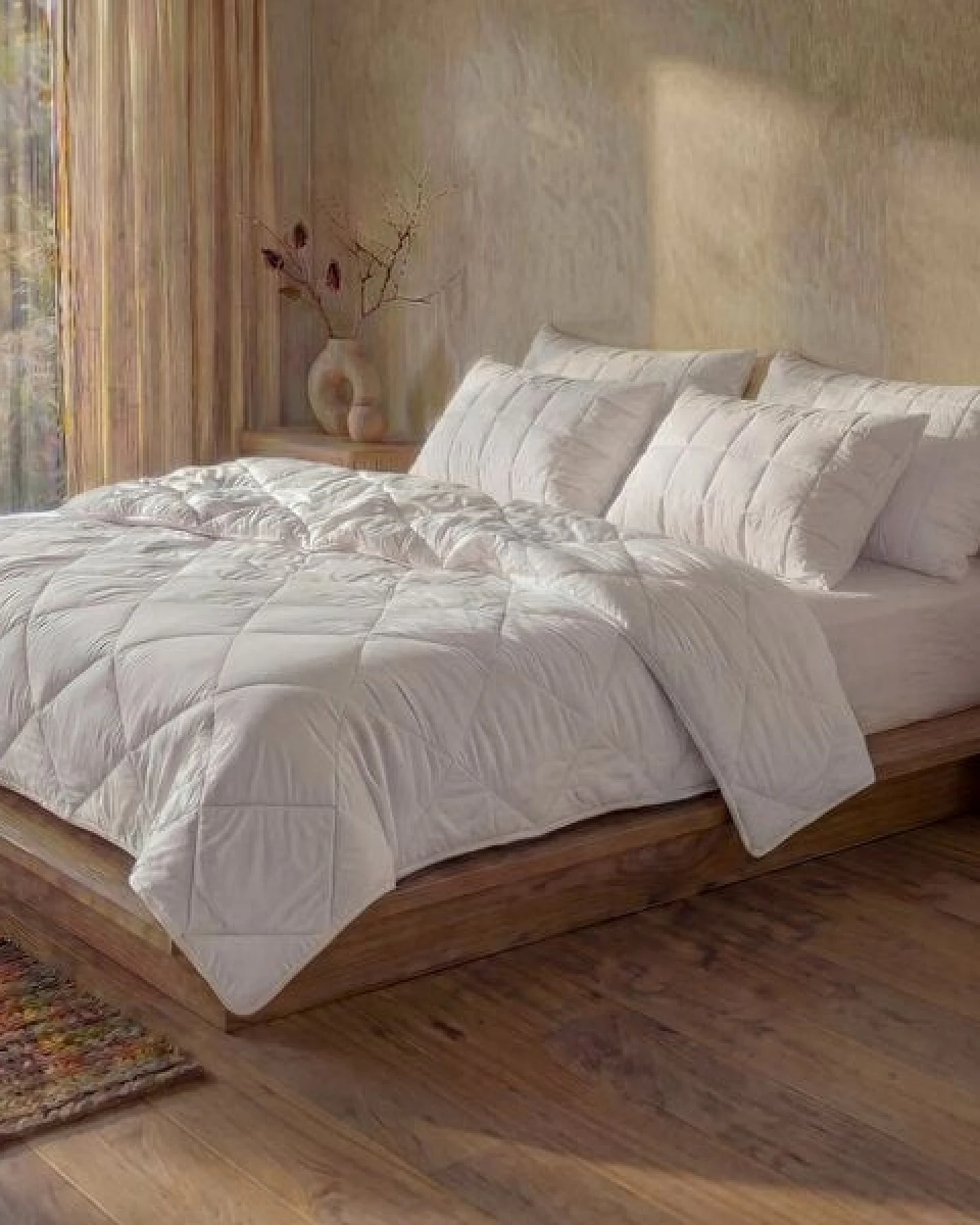 Slāf Alpaka Vlies Kopfkissen 40x80 BIO, Kissen mit kbA Steppbezug – Ansicht 4