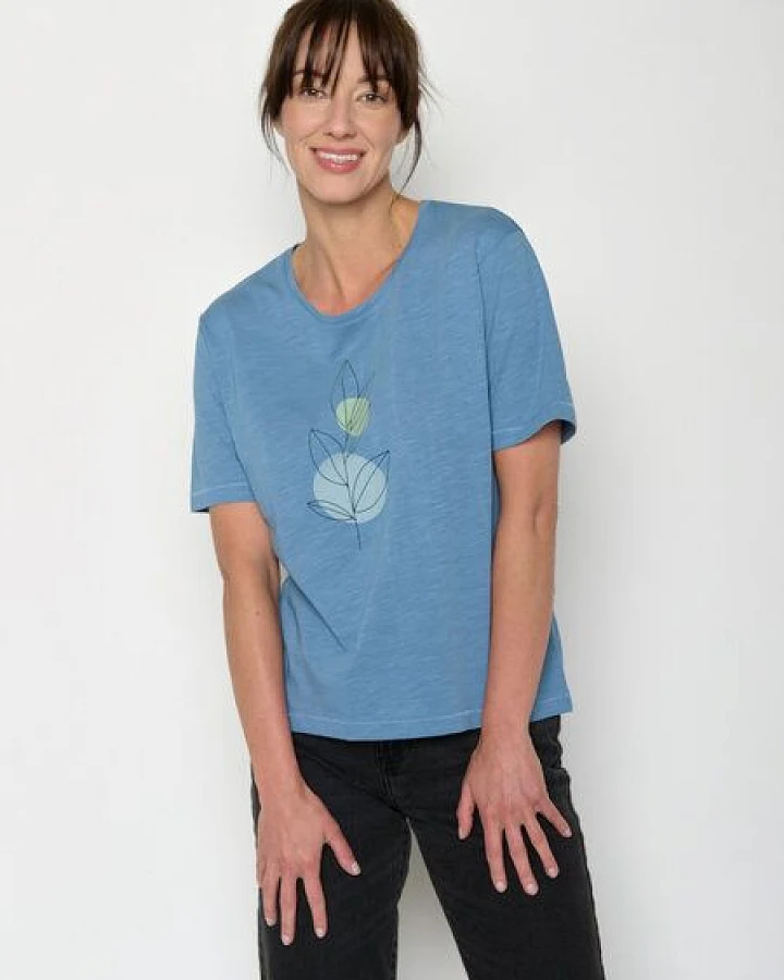 GREENBOMB Bloom Classic Nova - Kastiges T-Shirt aus Bio-Baumwolle / hochwertiger Print / GOTS / Fair & Vegan