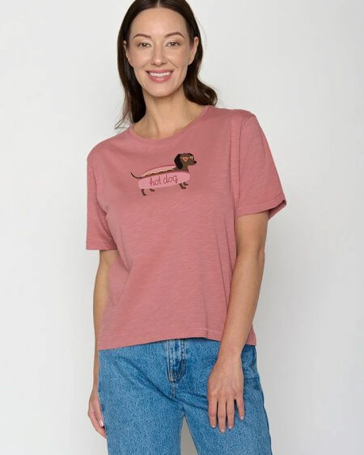 GREENBOMB Hot Dog Nova - Kastiges T-Shirt aus Bio-Baumwolle / hochwertiger Print / GOTS / Fair & Vegan