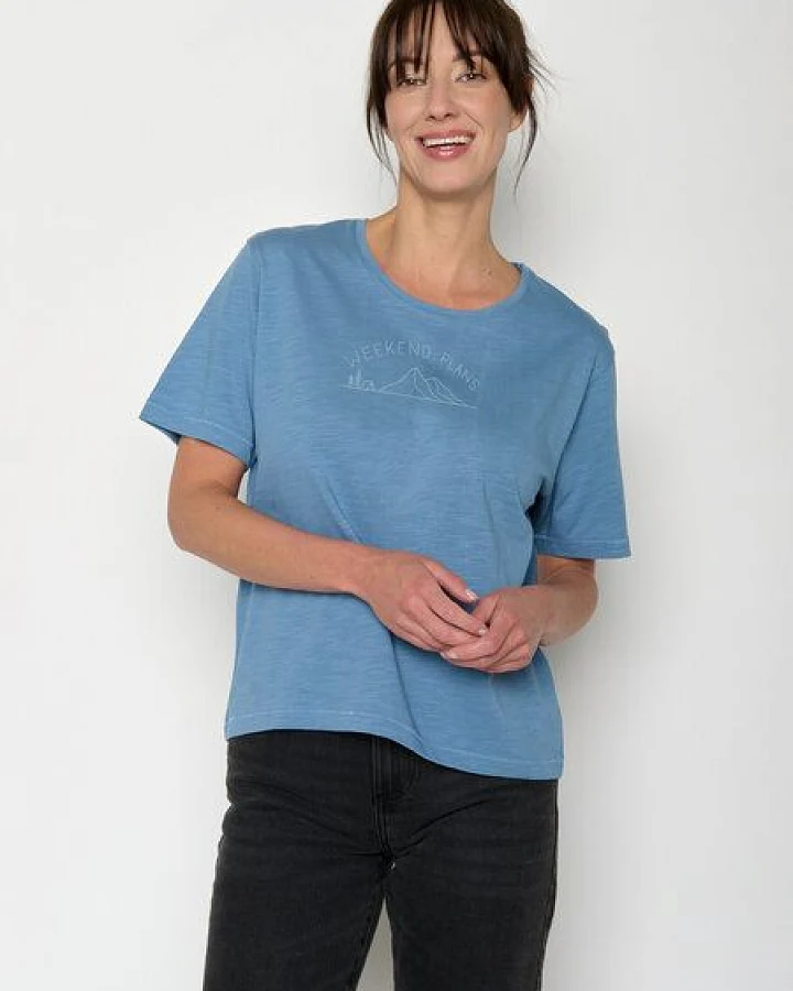 GREENBOMB Weekend Plans Nova - Kastiges T-Shirt aus Bio-Baumwolle / hochwertiger Print / GOTS / Fair & Vegan
