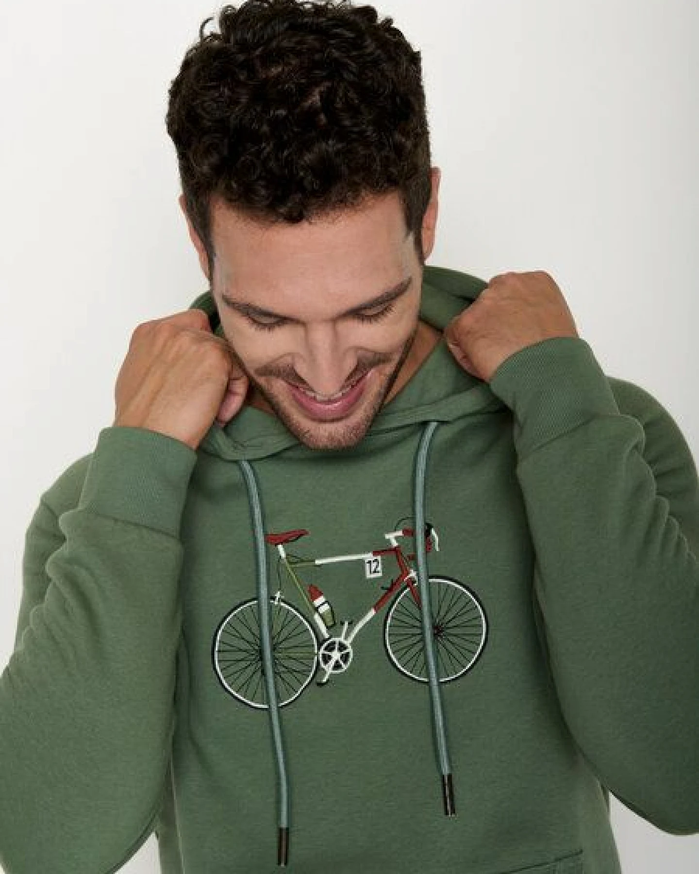 GREENBOMB Bike Enzo Simple Trek - Hoodie aus Bio-Baumwolle mit Raglan-Arm / hochwertiger Print / GOTS / Fair & Vegan – Ansicht 2