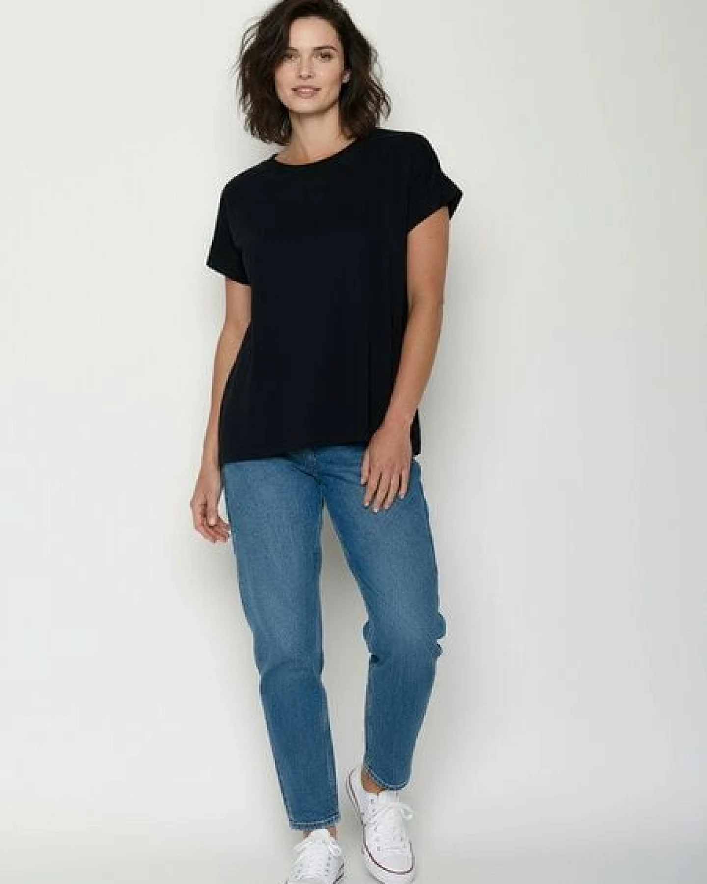 GREENBOMB Basic Loony - Sportliches T-Shirt aus Bio-Baumwolle mit Rollup Sleeve / GOTS / Fair & Vegan – Ansicht 3