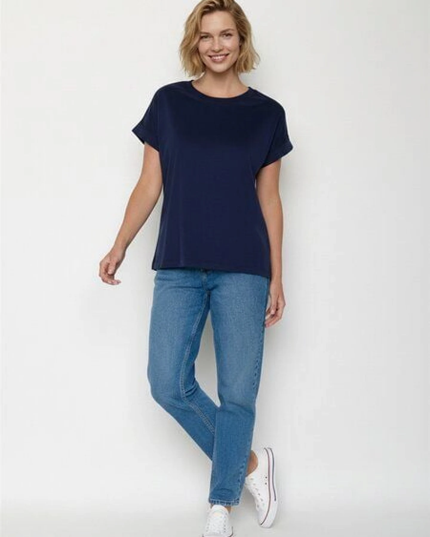 GREENBOMB Basic Loony - Sportliches T-Shirt aus Bio-Baumwolle mit Rollup Sleeve / GOTS / Fair & Vegan – Ansicht 4