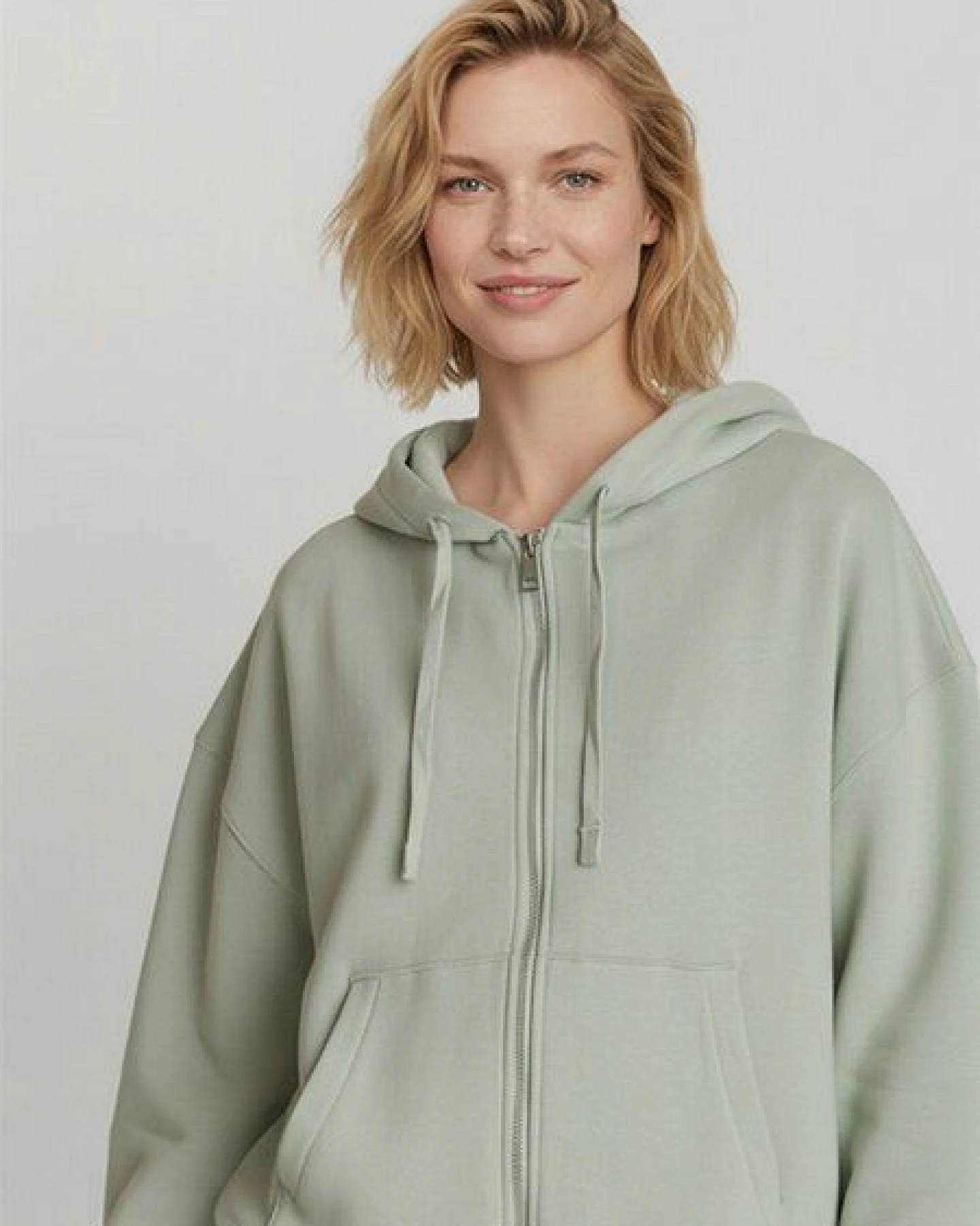 GREENBOMB Basic Vale - Lässige Sweatjacke aus Bio-Baumwolle / GOTS / Fair & Vegan – Ansicht 2