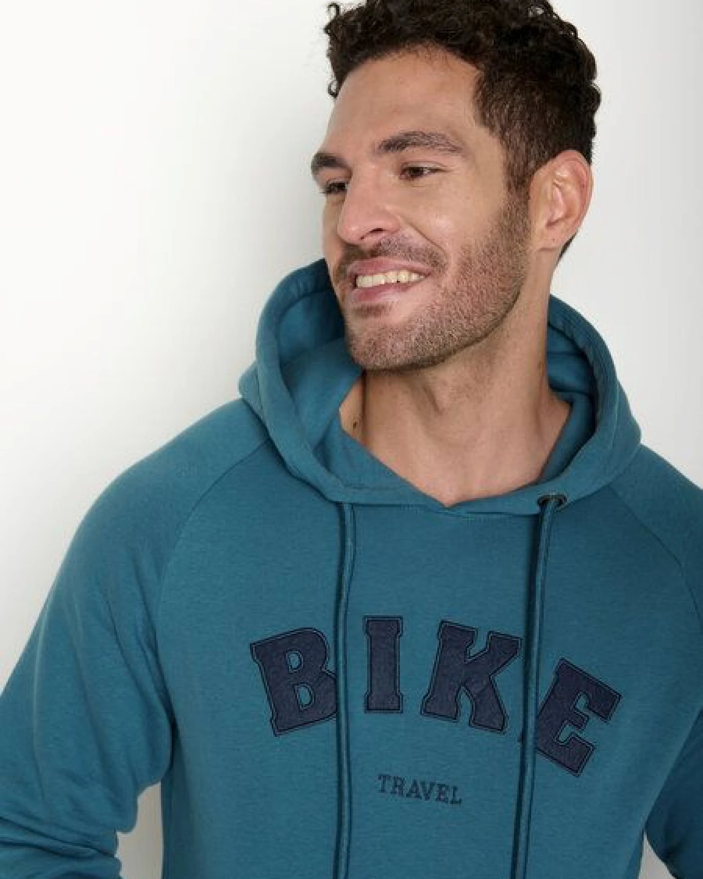 GREENBOMB Bike Travel Trek - Hoodie aus Bio-Baumwolle mit Raglan-Arm / hochwertiger Print / GOTS / Fair & Vegan – Ansicht 2