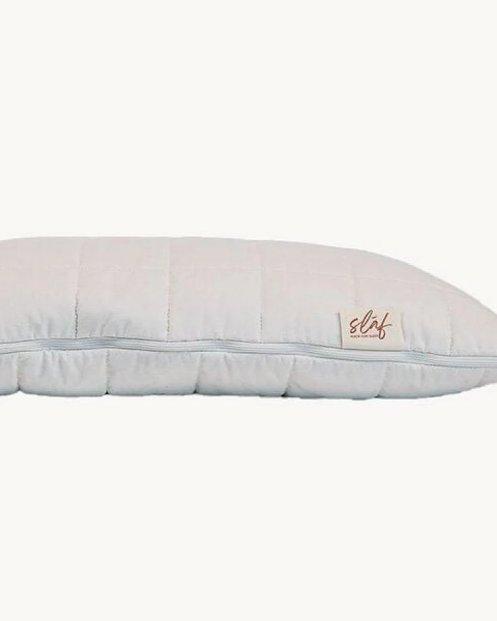 Slāf Alpaka Vlies Kopfkissen 80x80 BIO, Kissen mit kbA Steppbezug
