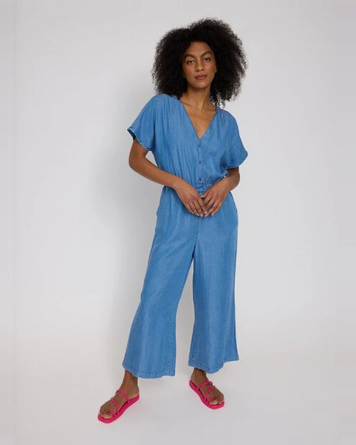 Mazine Wide Leg Tencel Jumpsuit