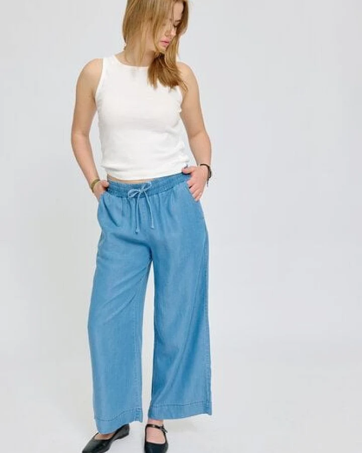 Mazine Wide Leg Tencel Pants