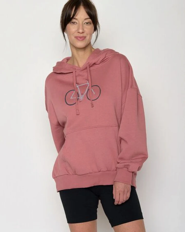 GREENBOMB Bike Handdrawn Mello - Lässiger Hoodie aus Bio-Baumwolle / hochwertiger Print / GOTS / Fair & Vegan