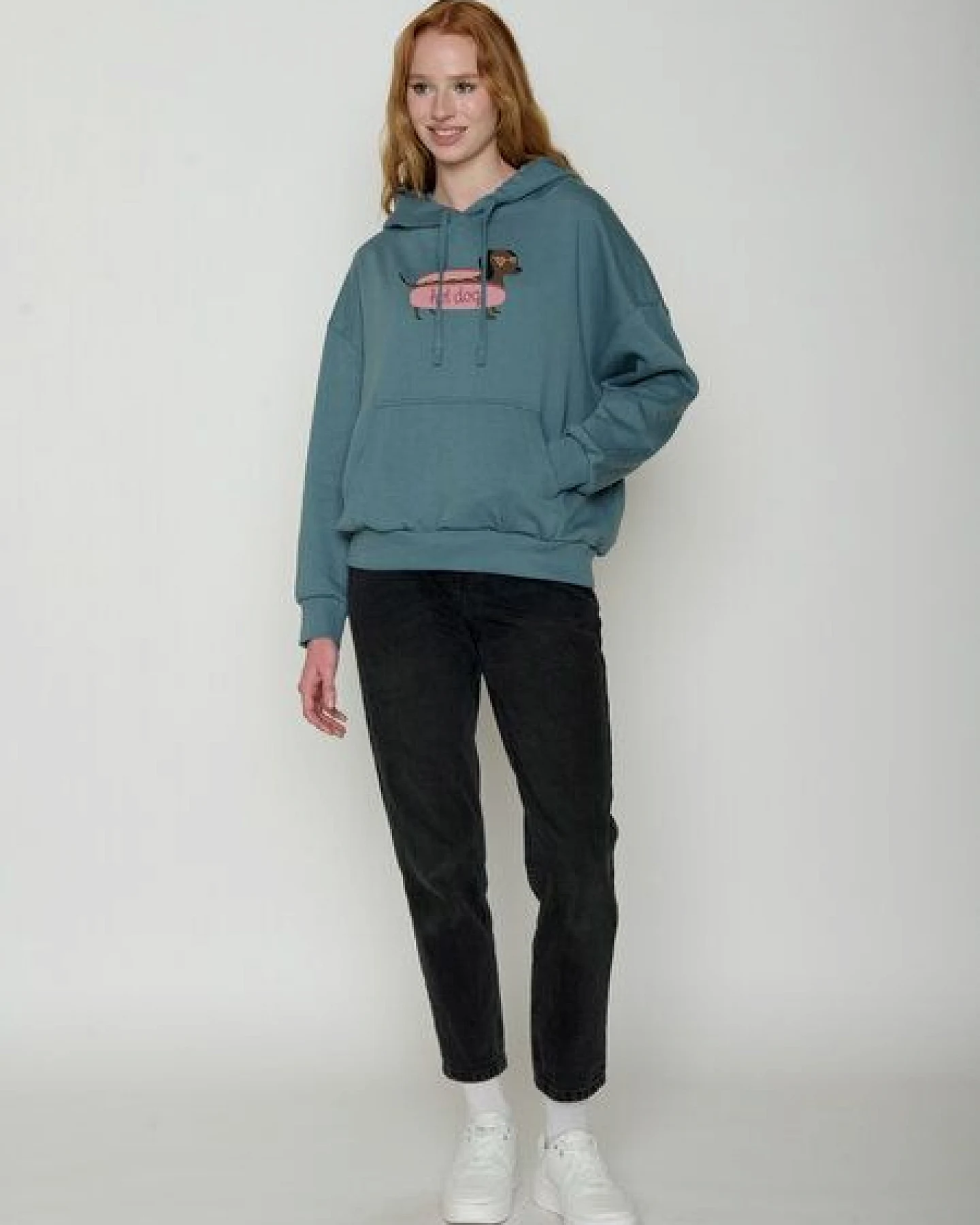GREENBOMB Hot Dog Mello - Lässiger Hoodie aus Bio-Baumwolle / hochwertiger Print / GOTS / Fair & Vegan – Ansicht 3