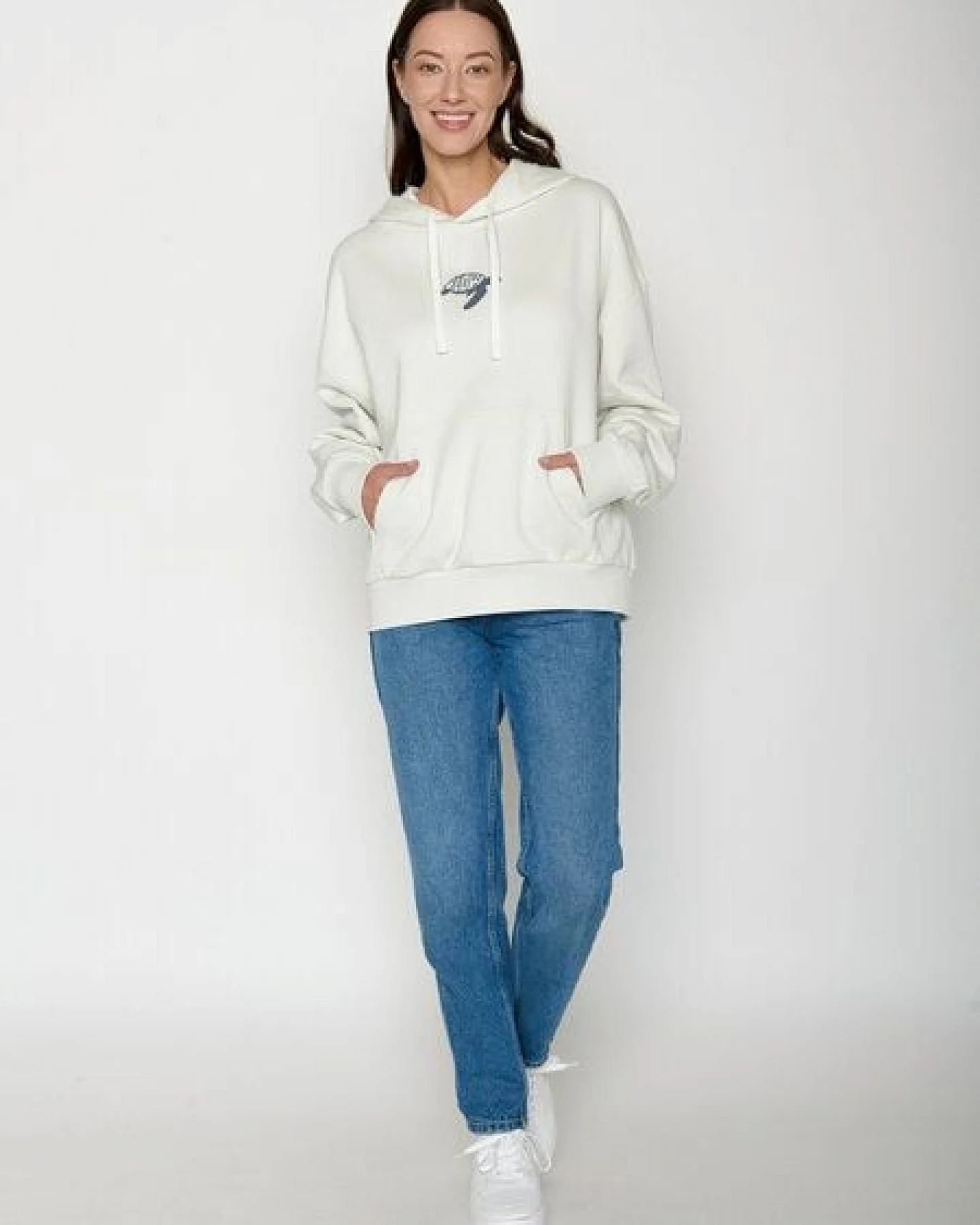 GREENBOMB Turtle Flow Mello - Lässiger Hoodie aus Bio-Baumwolle / hochwertiger Print / GOTS / Fair & Vegan – Ansicht 3