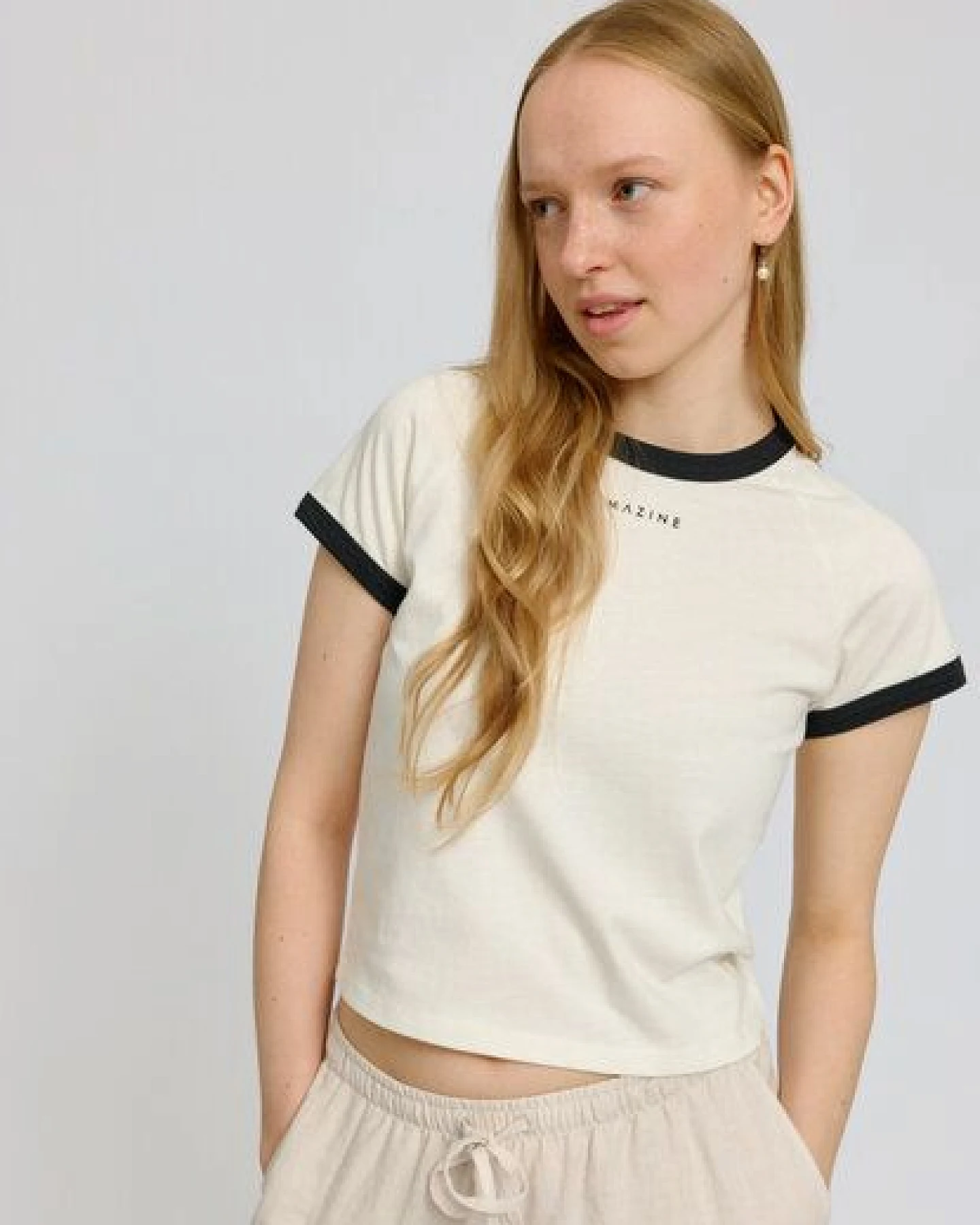 Mazine Contrast Bindings T-Shirt – Ansicht 2