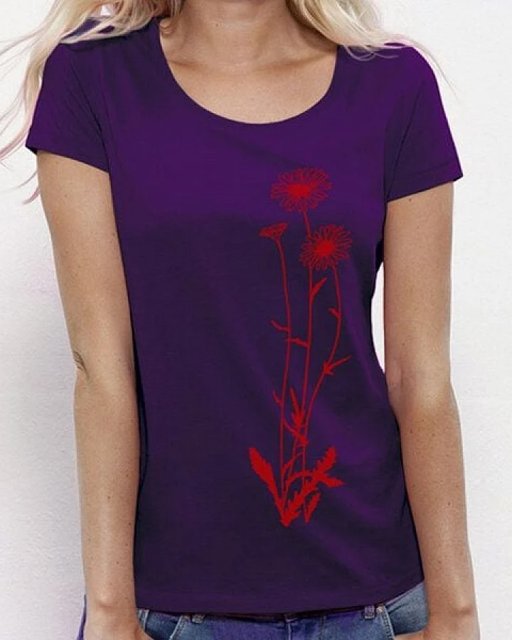 Picopoc Blumen / Lila & rot / T-Shirt für Frauen