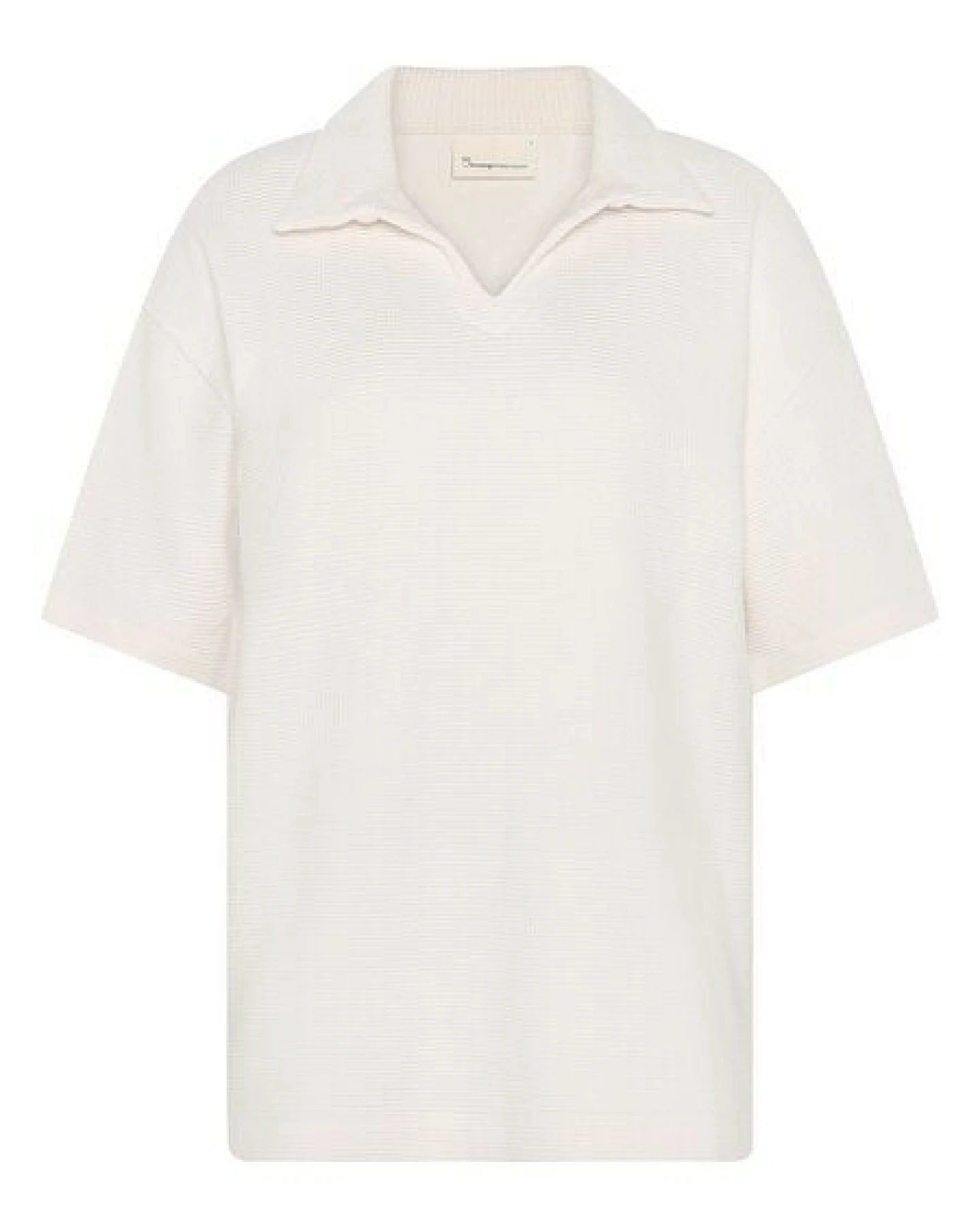 KnowledgeCotton Apparel Poloshirt mit Waffle-Struktur und Split-Kragen aus Bio-Baumwolle – Ansicht 4