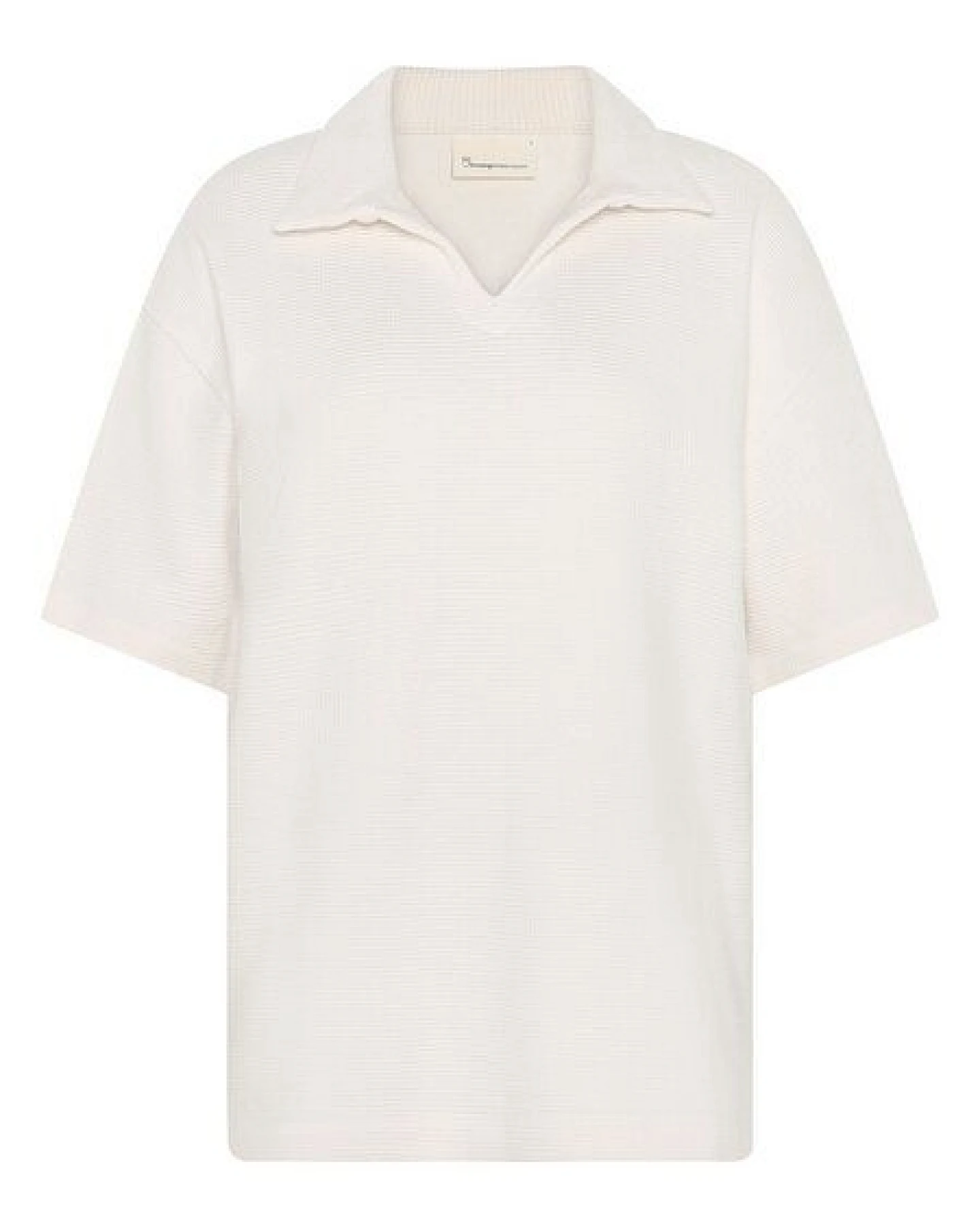 KnowledgeCotton Apparel Poloshirt mit Waffle-Struktur und Split-Kragen aus Bio-Baumwolle – Ansicht 4