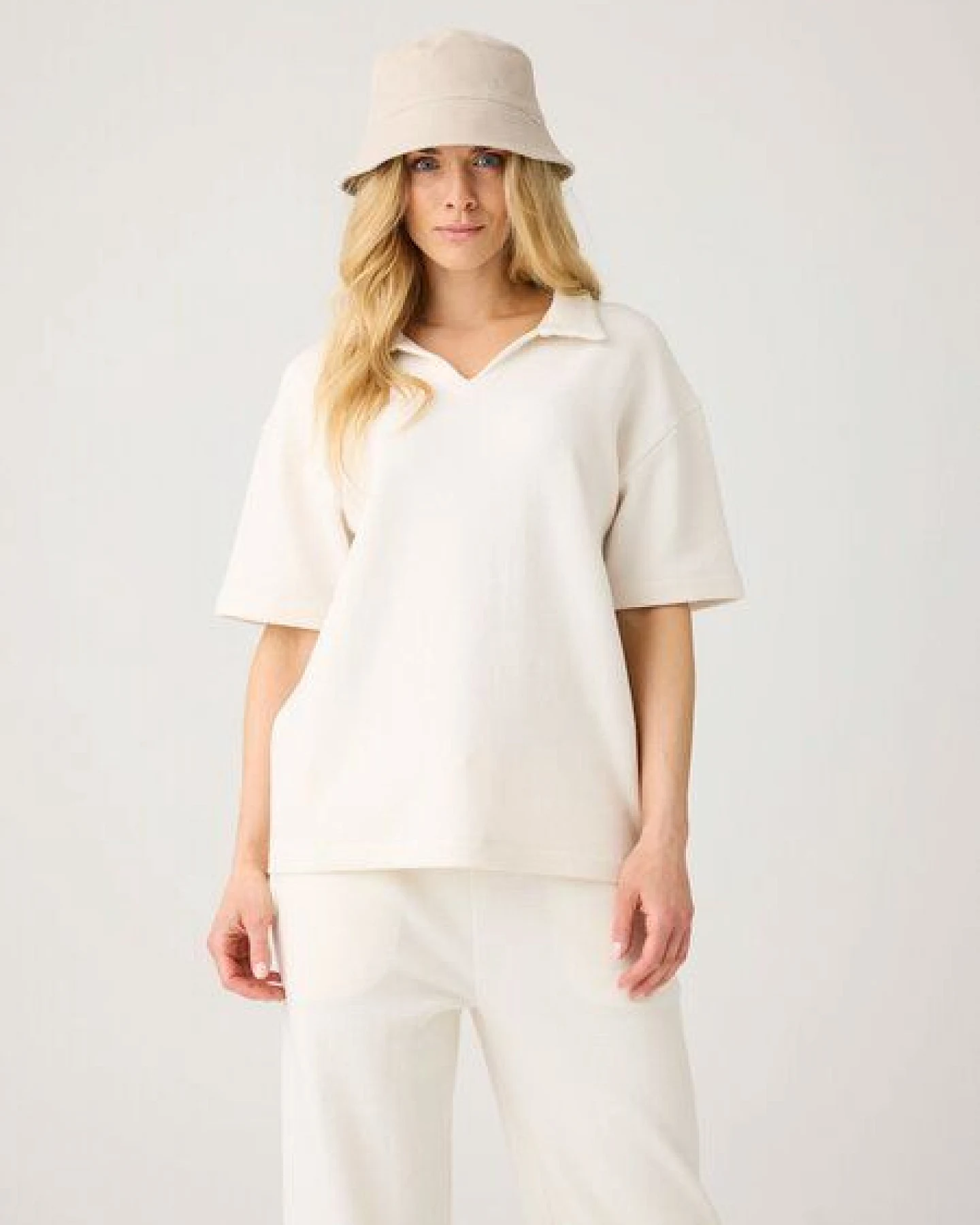 KnowledgeCotton Apparel Poloshirt mit Waffle-Struktur und Split-Kragen aus Bio-Baumwolle – Ansicht 2