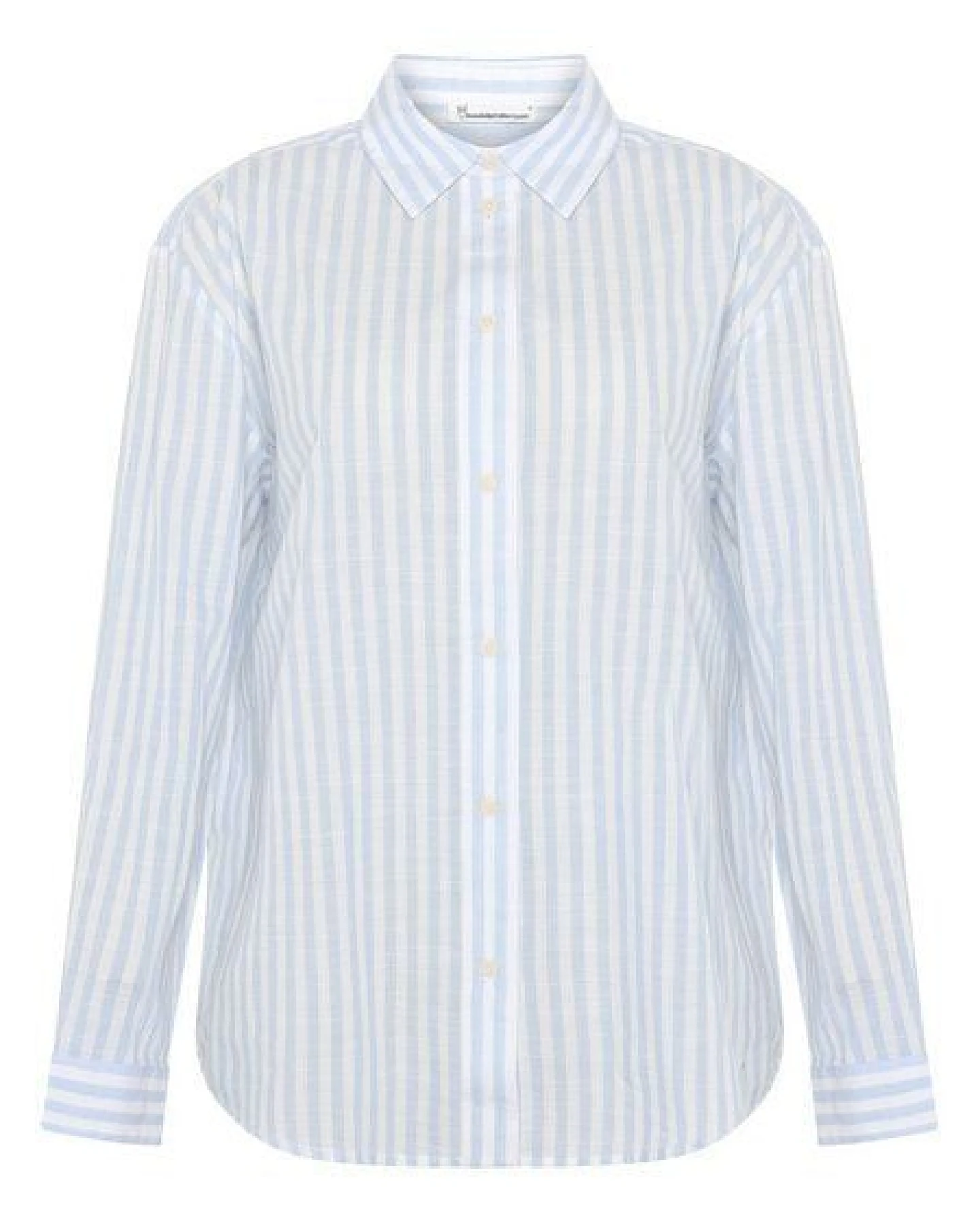 KnowledgeCotton Apparel Lockere gestreifte Bluse aus Bio-Baumwolle – Ansicht 4