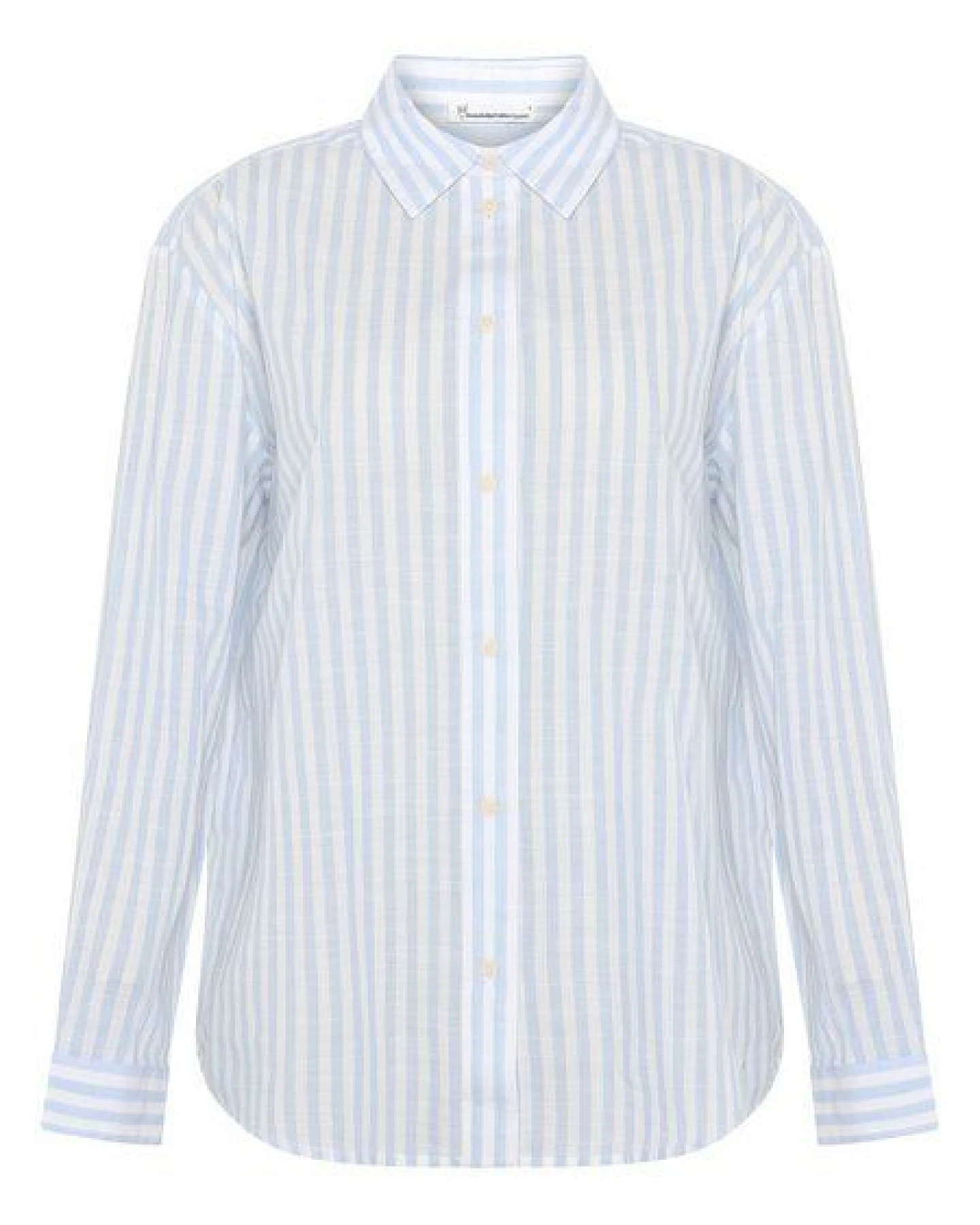 KnowledgeCotton Apparel Lockere gestreifte Bluse aus Bio-Baumwolle – Ansicht 3