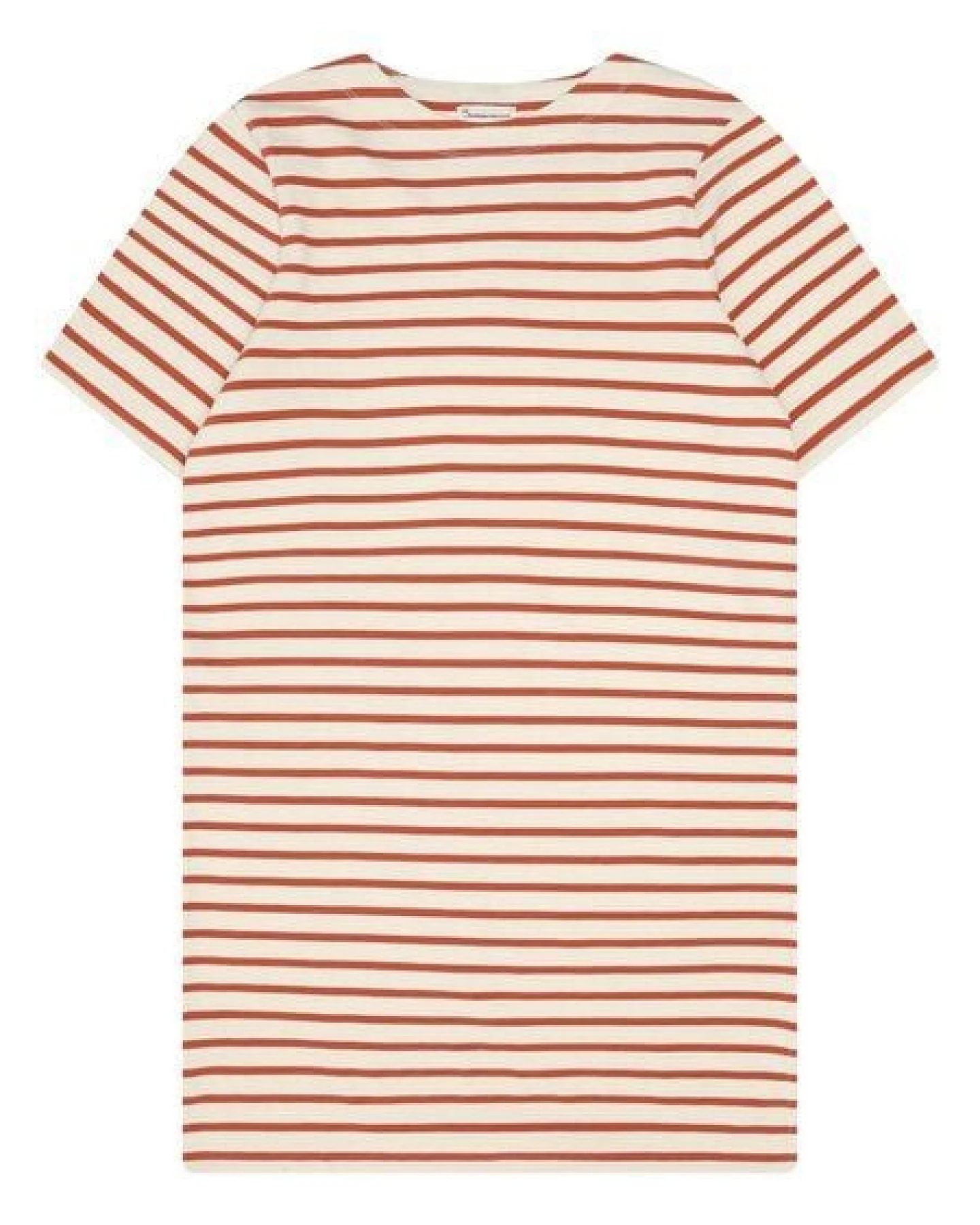 KnowledgeCotton Apparel T-Shirt-Kleid mit Streifen aus Bio-Baumwolle – Ansicht 2